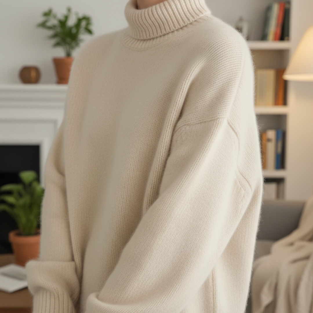 Cashmere High-Neck Sweater – Isabella Vest