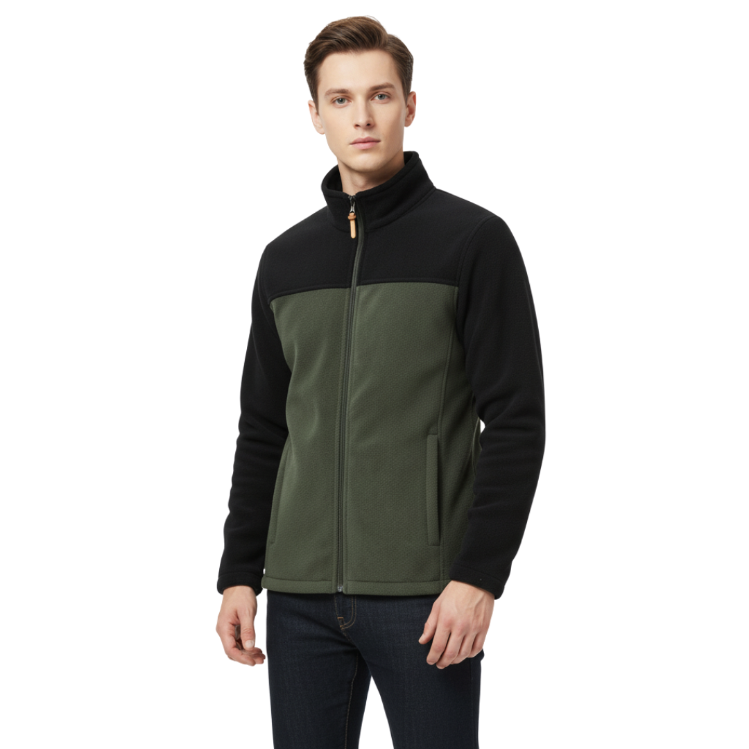Men’s Softshell Fleece Jacket – Thermal Outdoor Zip-Up for Autumn & Winter