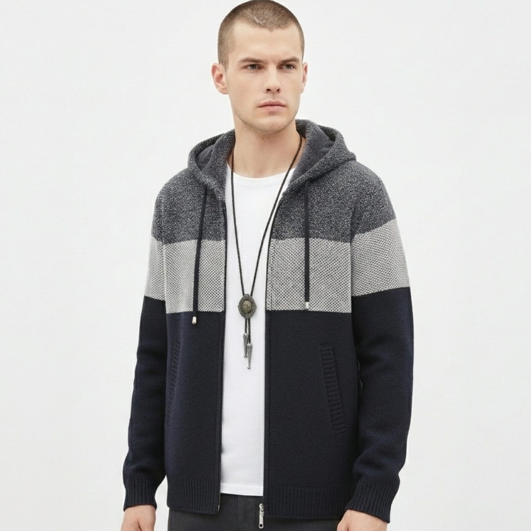 Nordspur | Men Knitted Zip Cardigan