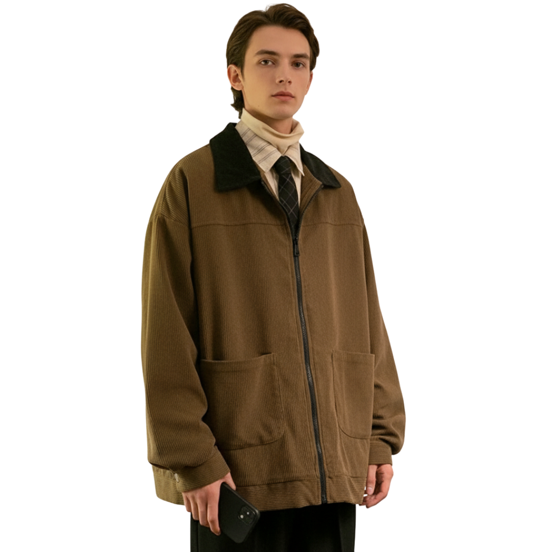 Men’s Retro Corduroy Bomber Jacket – Broadmoor Zip Jacket