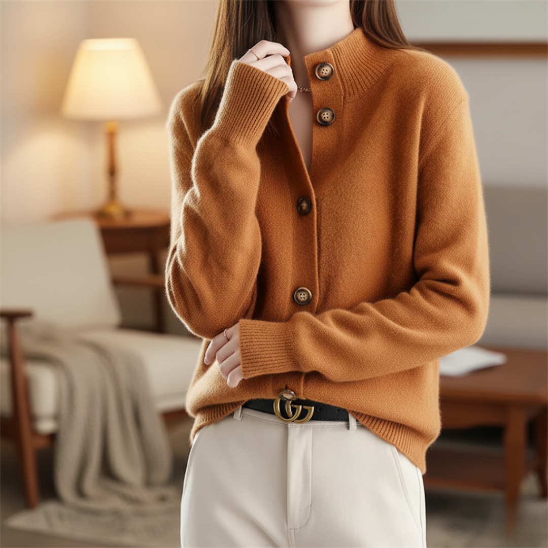 Merino Wool Button Sweater – Arlina Vest