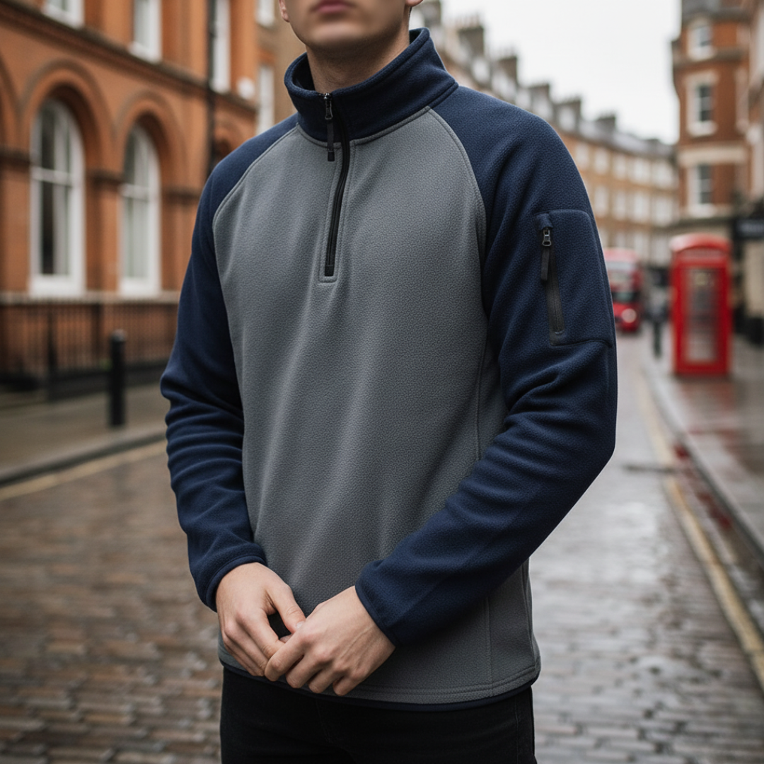 Half Zip Fleece Pullover – ColdCore Patch Hoodie