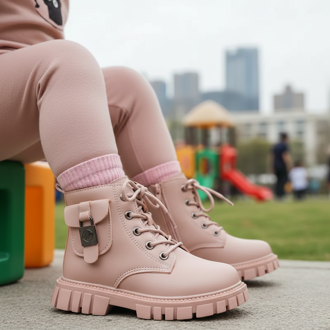 Children Waterproof Boots – BabyShield PU Ankle Boots for Girls