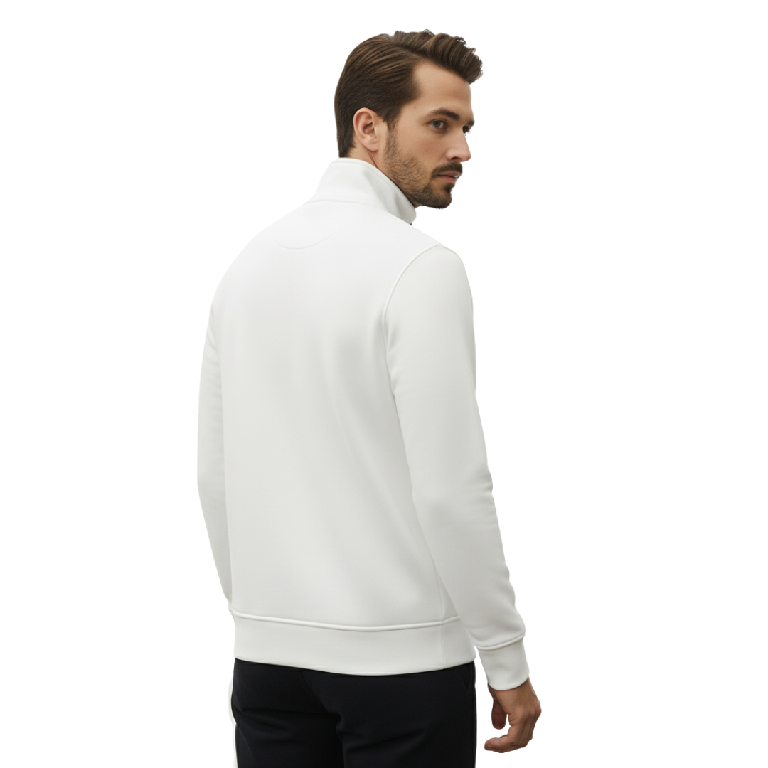 Men’s Half-Zip Fleece Hoodie with Sleeve Pocket –  Pullover