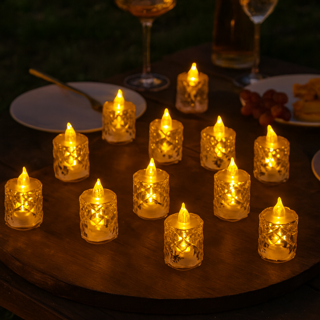 LED Flameless Crystal Candle – GlowLume Set