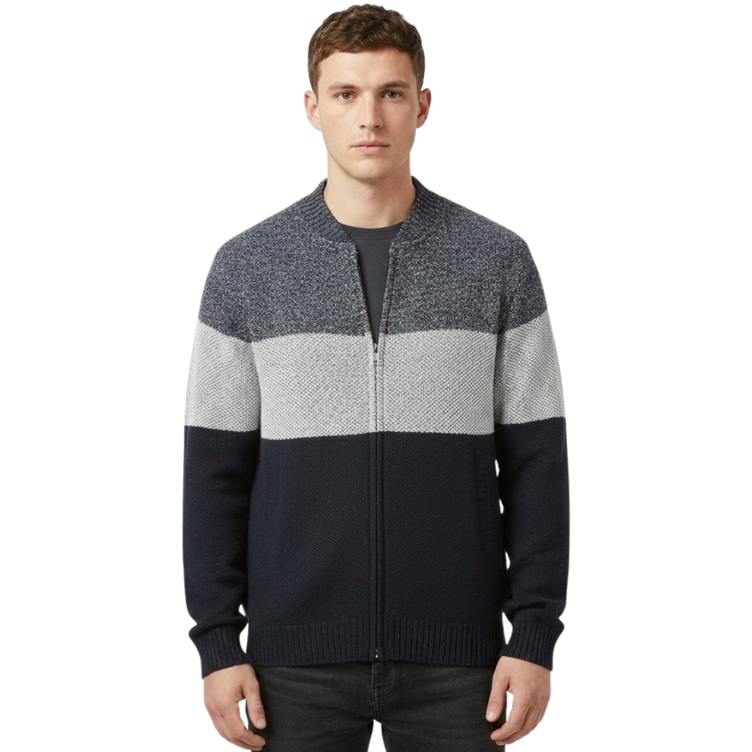Nordspur | Men Knitted Zip Cardigan