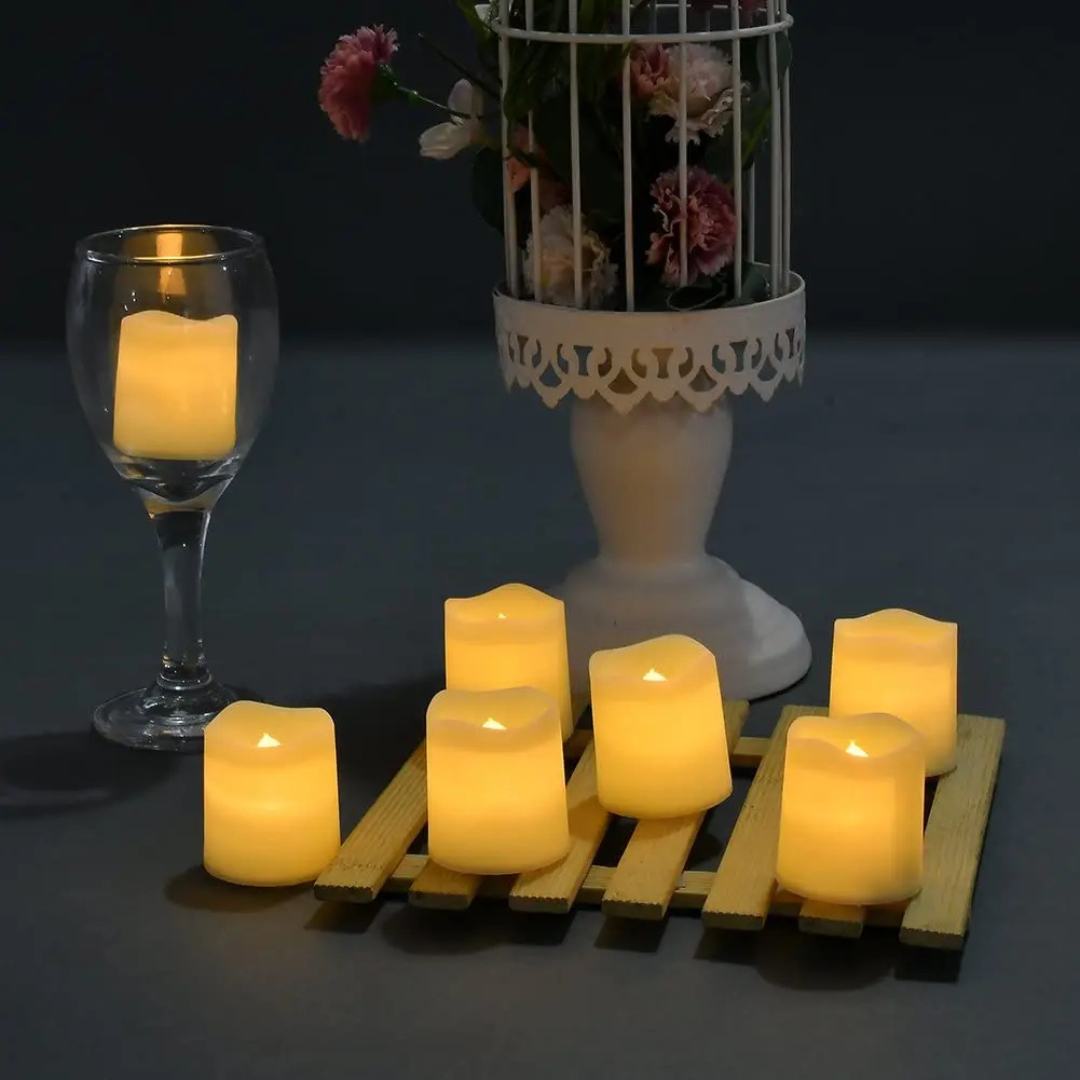 LED Flameless Candle Set – GlowLume 24-Piece Tea Lights