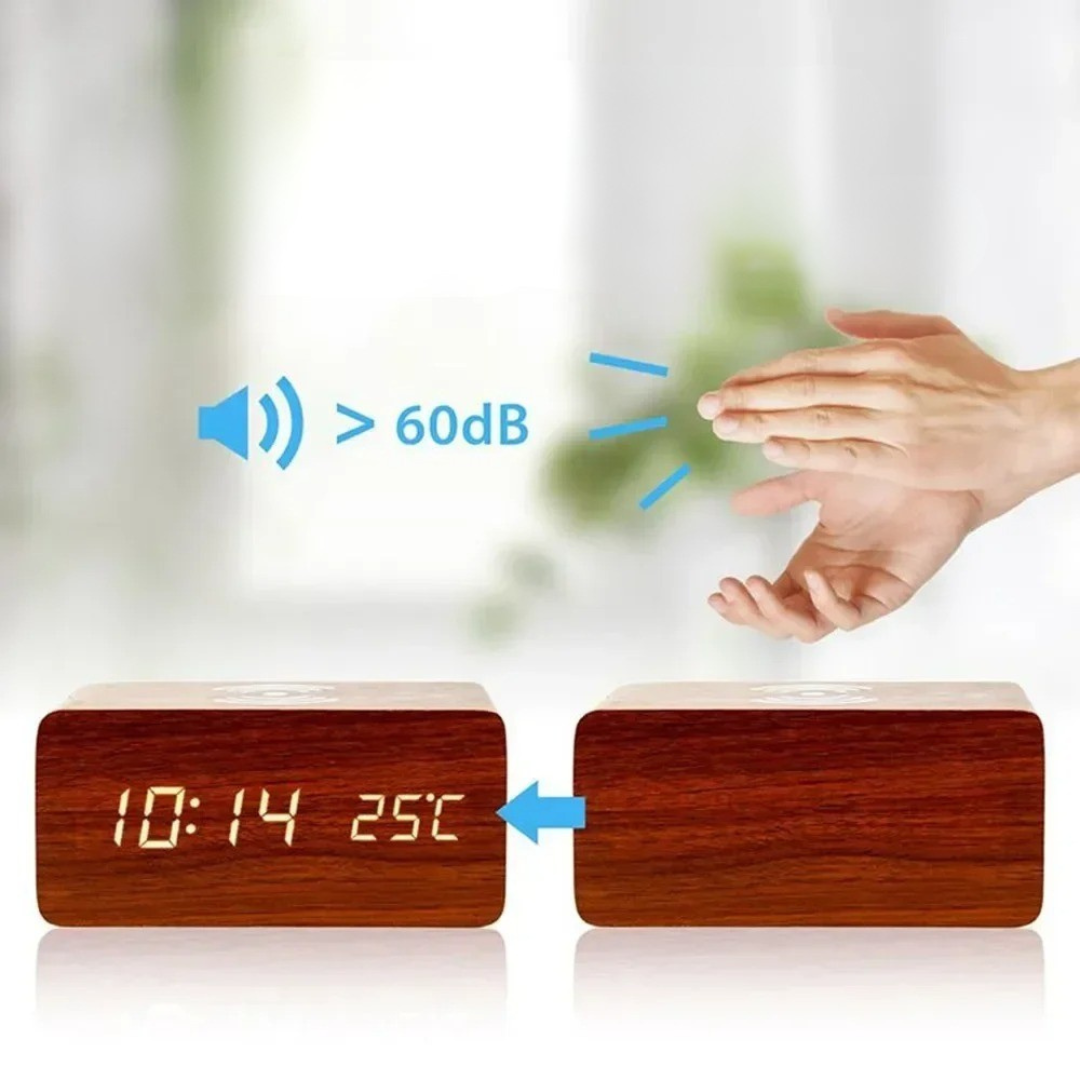 Nordspur | Lumnora Digital LED Wooden Alarm Clock