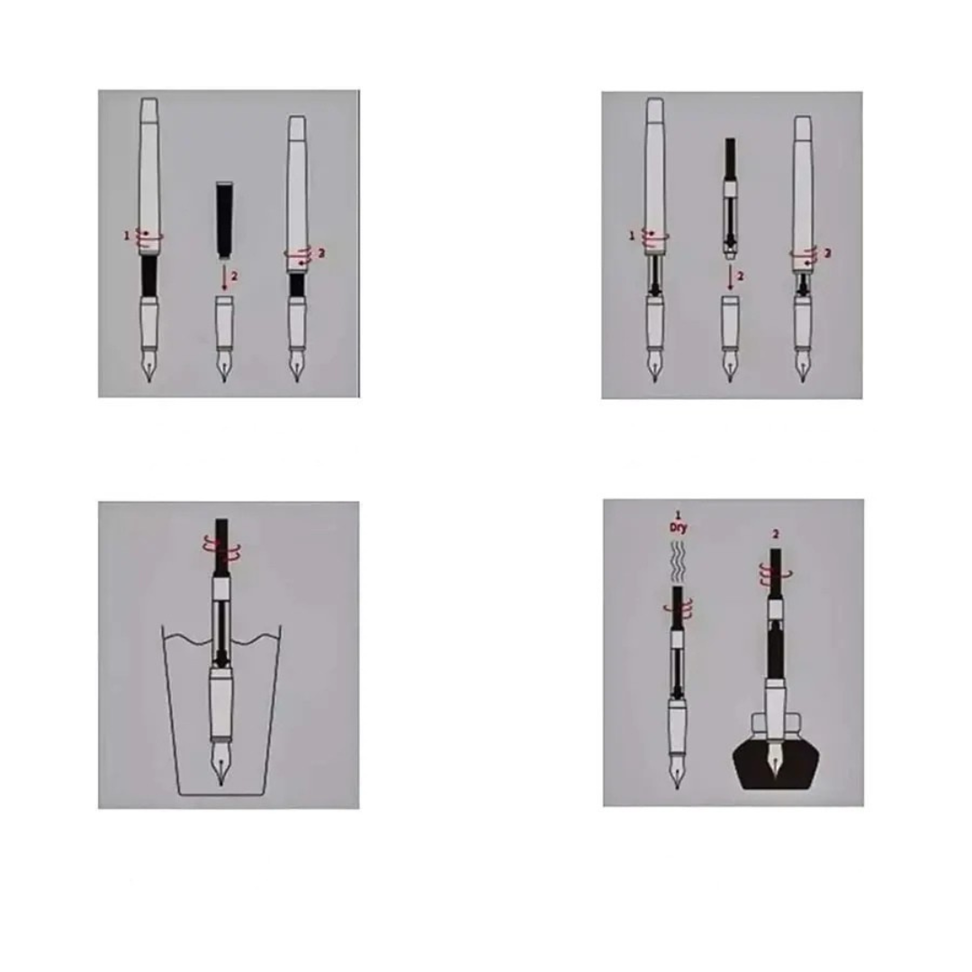 Nordspur | Scribeau Retro Metal Fountain Pen 5 Pieces