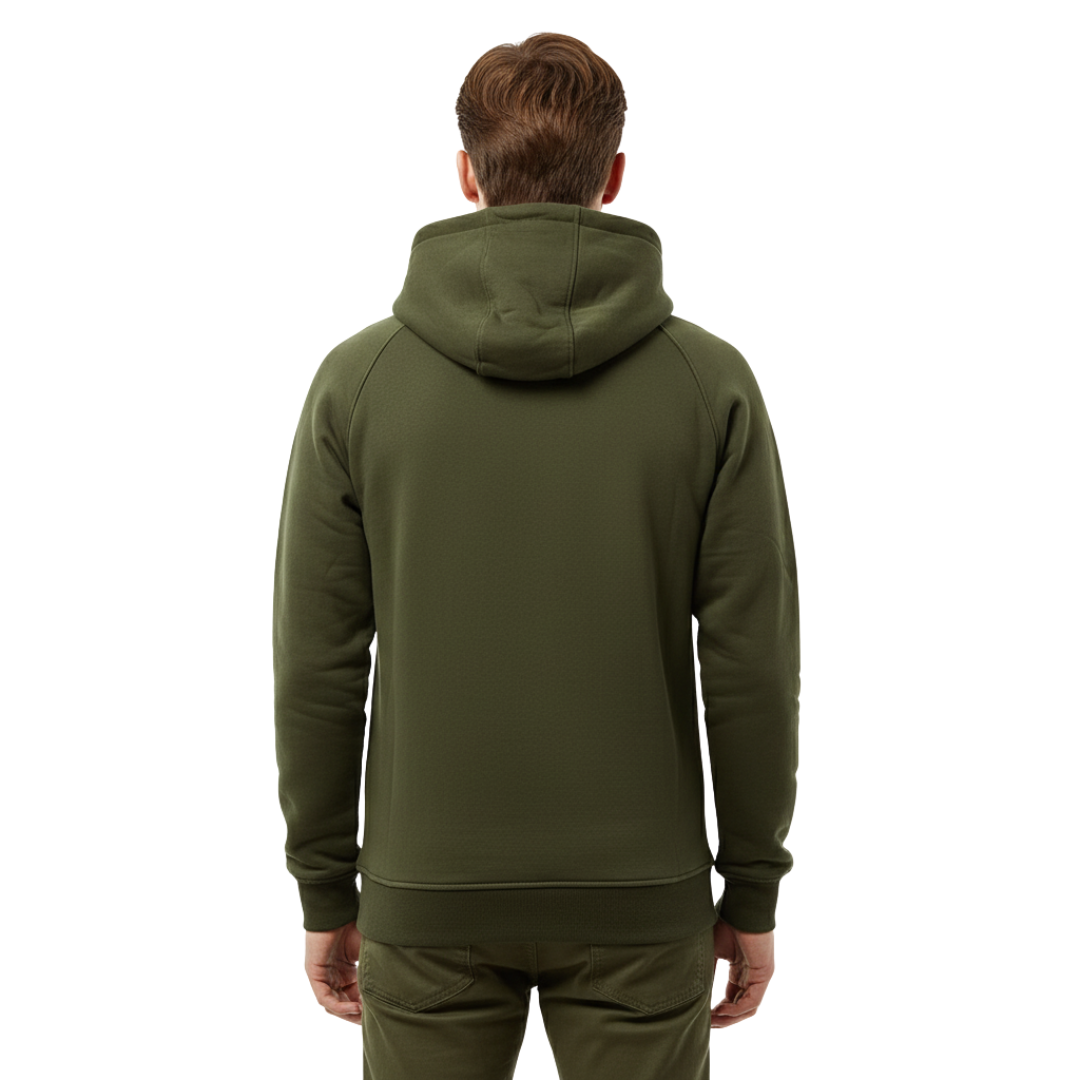Men’s Half-Zip Fleece Hoodie with Front Pockets – Pullover