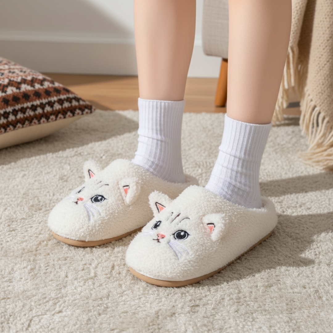 Slipper – CozyWhisker Cat Face Indoor Slippers