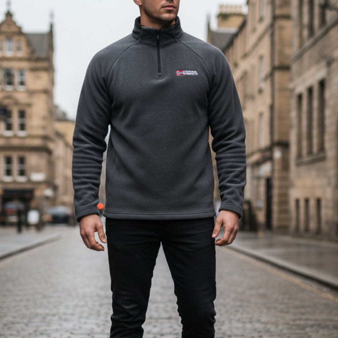 Half Zip Fleece for Men – AlpineCore Thermal Pullover