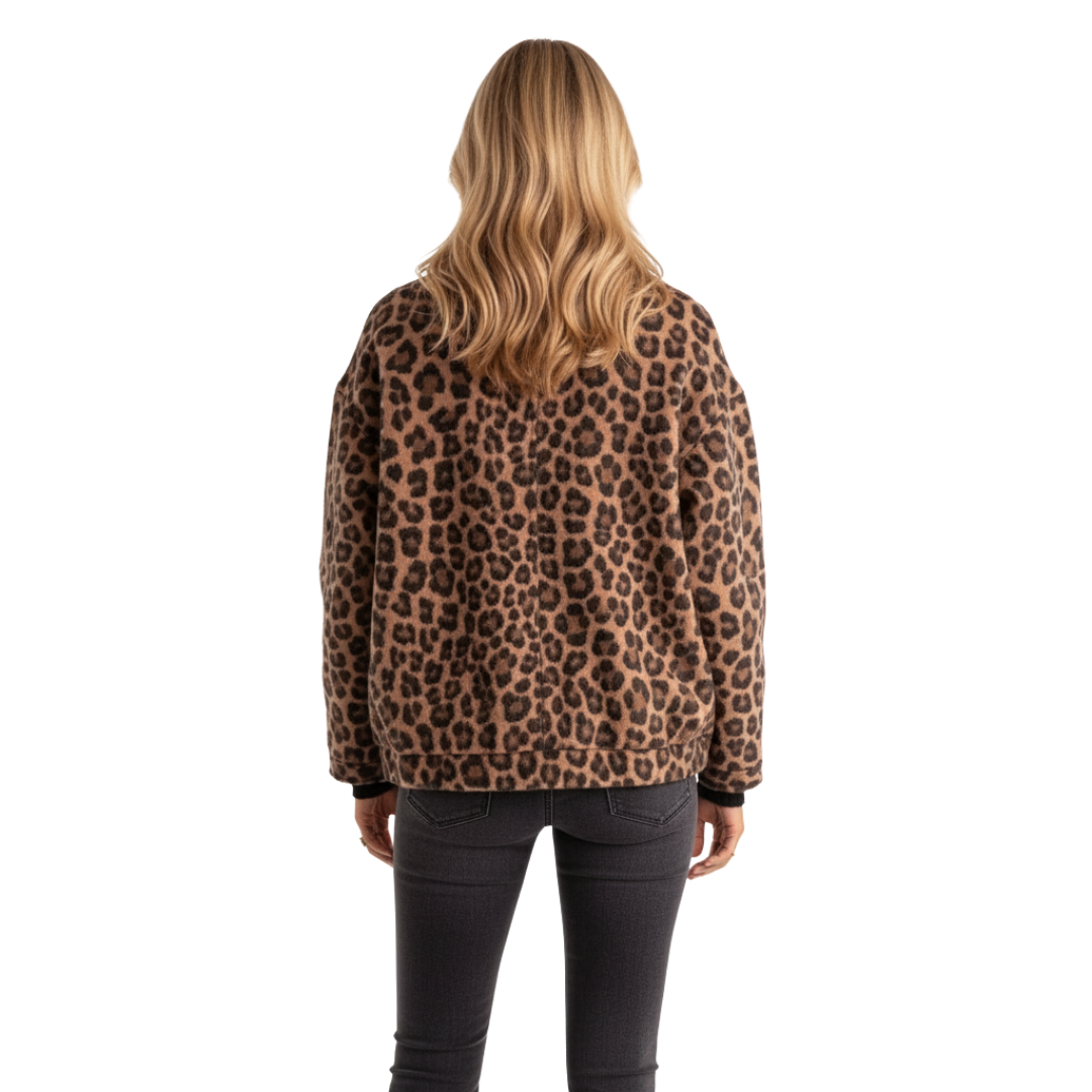 Women’s Leopard Print Shacket – Soft Button-Up Shirt Jacket