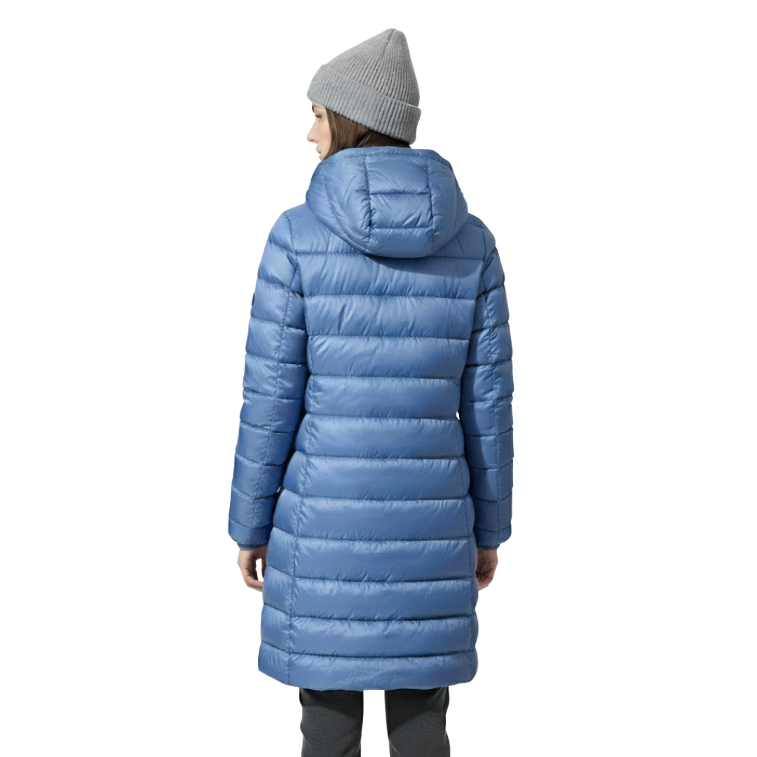 Women’s Long Lightweight Down Puffer Coat – Warm Hooded Coat
