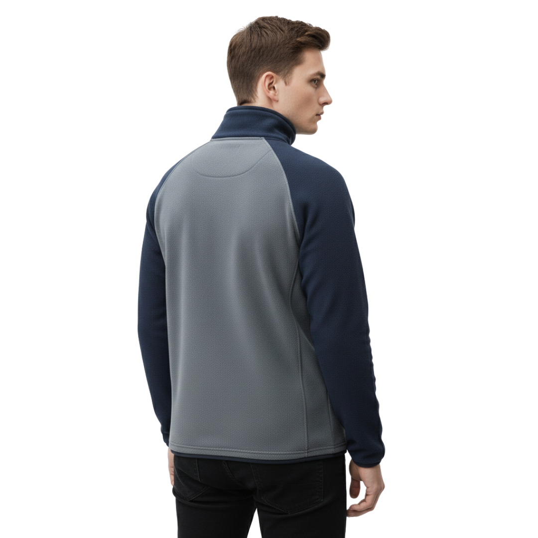 Men’s Half-Zip Two-Tone Fleece Pullover