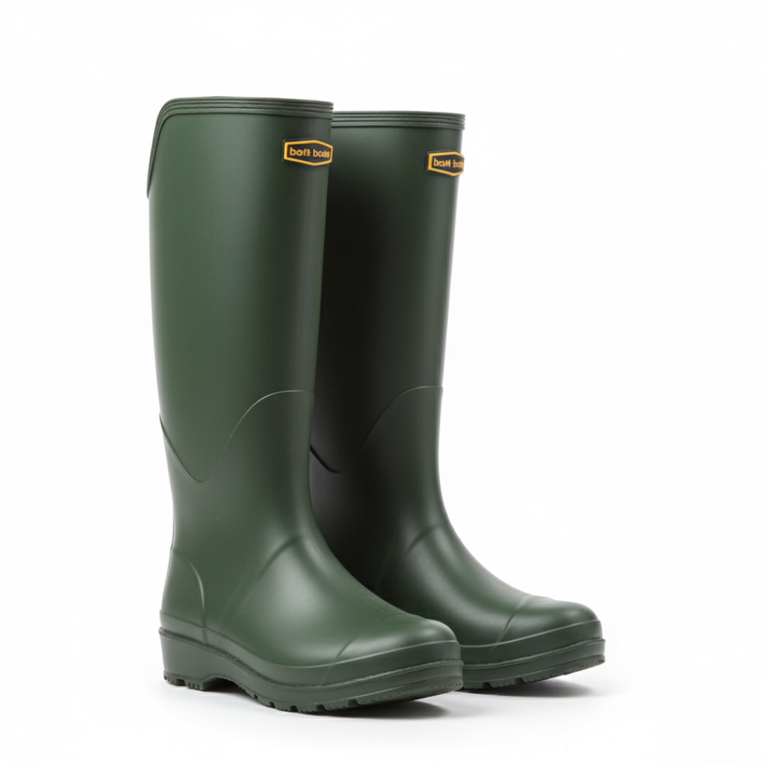 Women’s Tall Waterproof Rain Boots – Non-Slip Rubber High-Rise Boots
