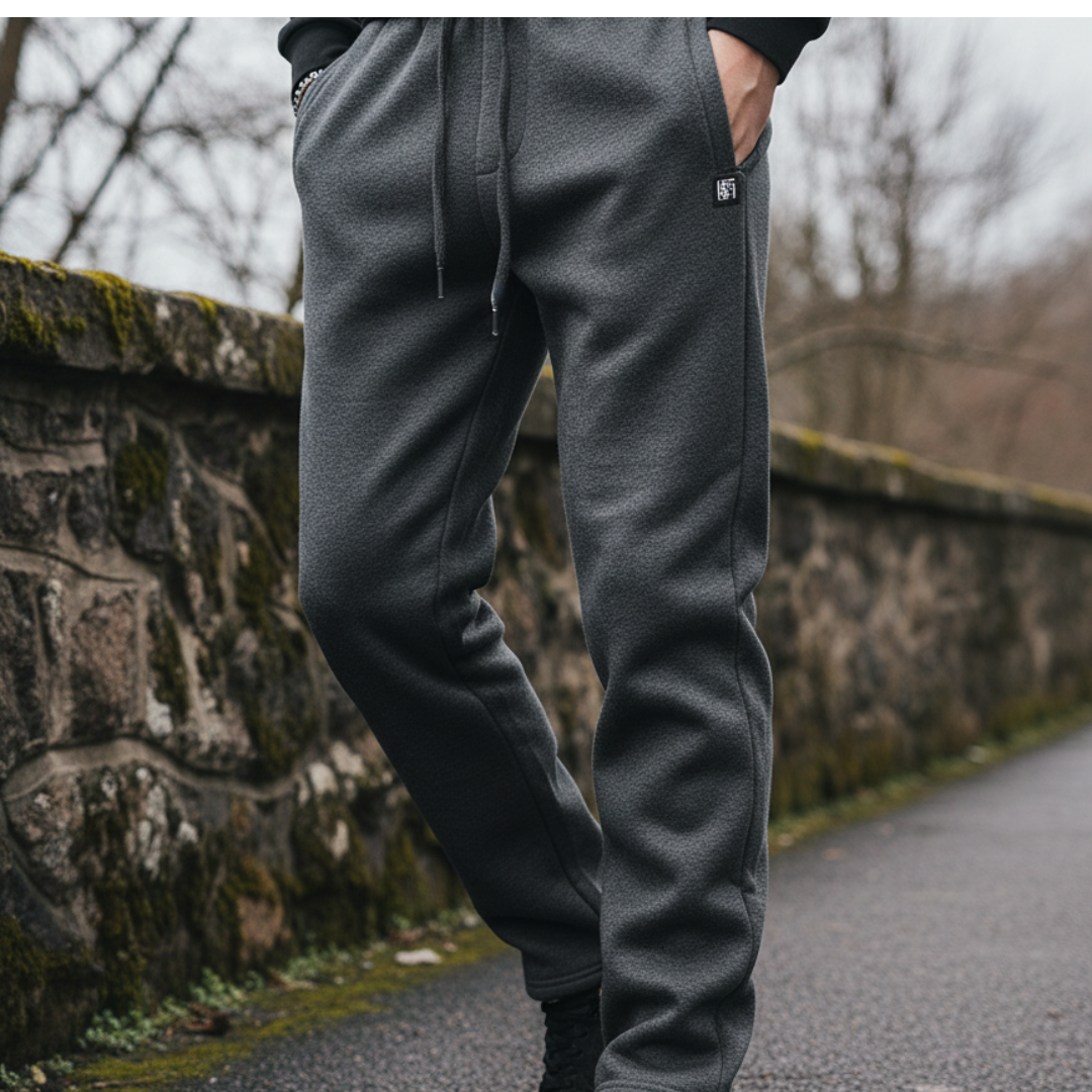Fleece Joggers for Men – NordicTherm Plus-Size Winter Trousers