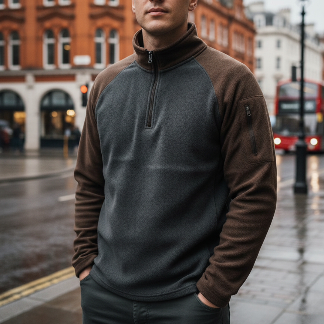 Half Zip Fleece Pullover – ColdCore Patch Hoodie