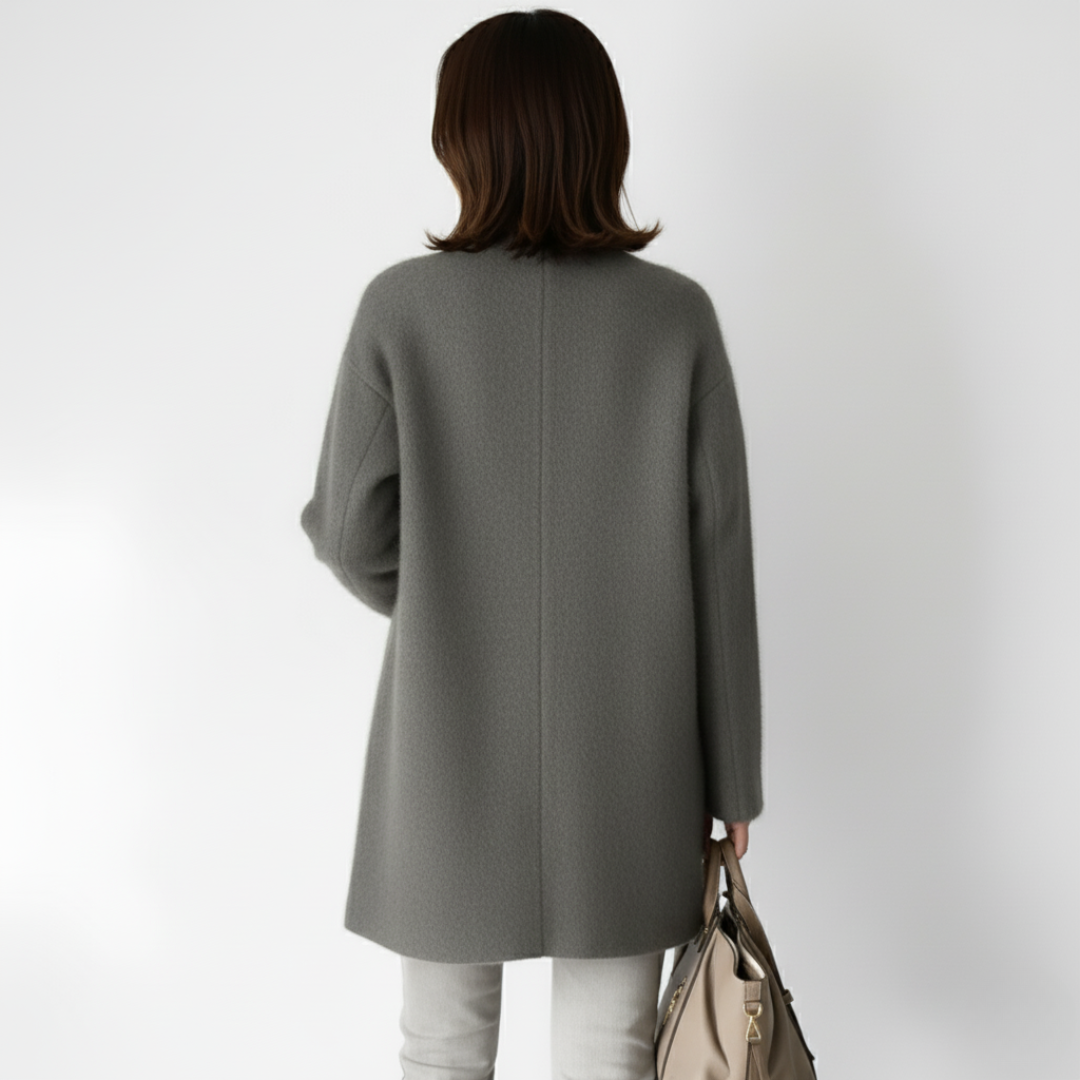 Women’s Long Knit Coatigan – Soft Buttoned Cardigan Jacket