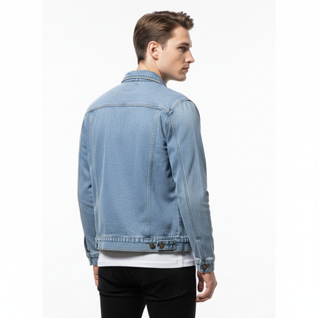 Men’s Vintage Denim Jacket – Ironweft Classic Cotton Outerwear