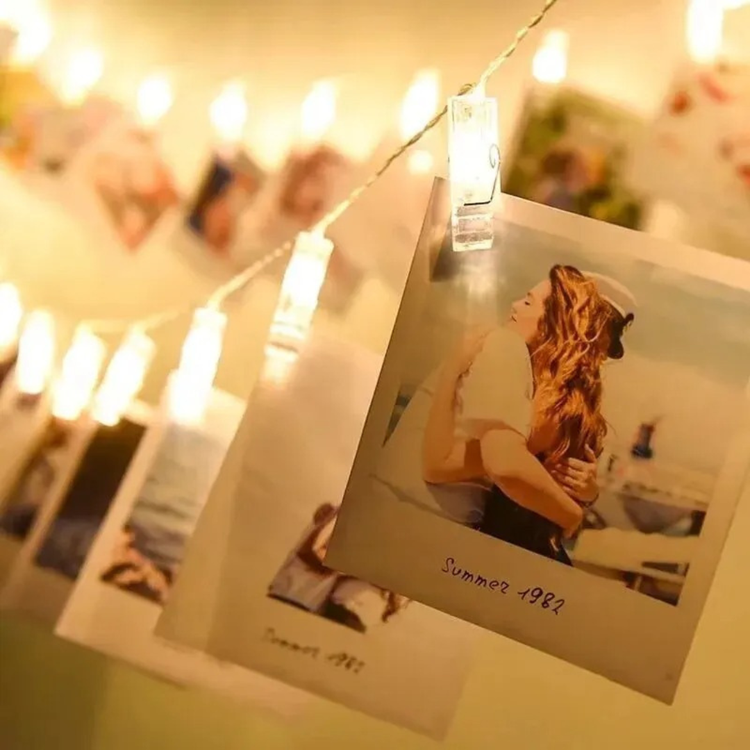 Photo Clip String Light – GlowClips Battery Fairy Garland 1.5m/3m (10–20 LEDs)