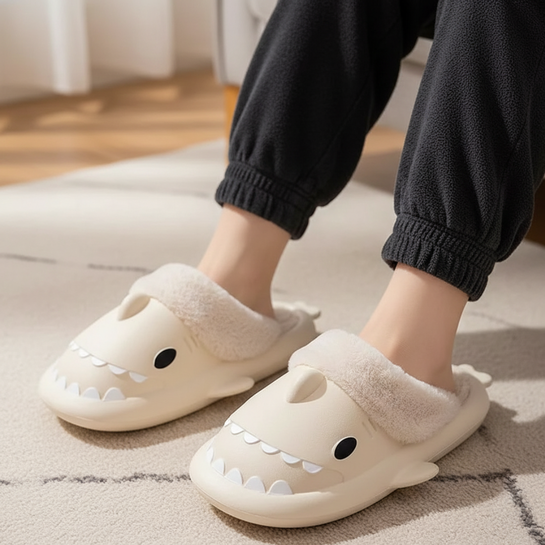 Slipper Sharks with Removable Plush Liner – CosyBite Indoor Slippers