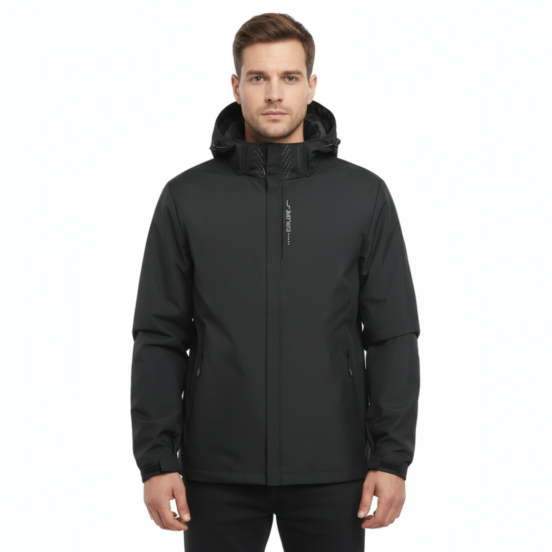 Men’s Hooded Waterproof Rain Shell Jacket – Casual Everyday Rain Jacket for Men