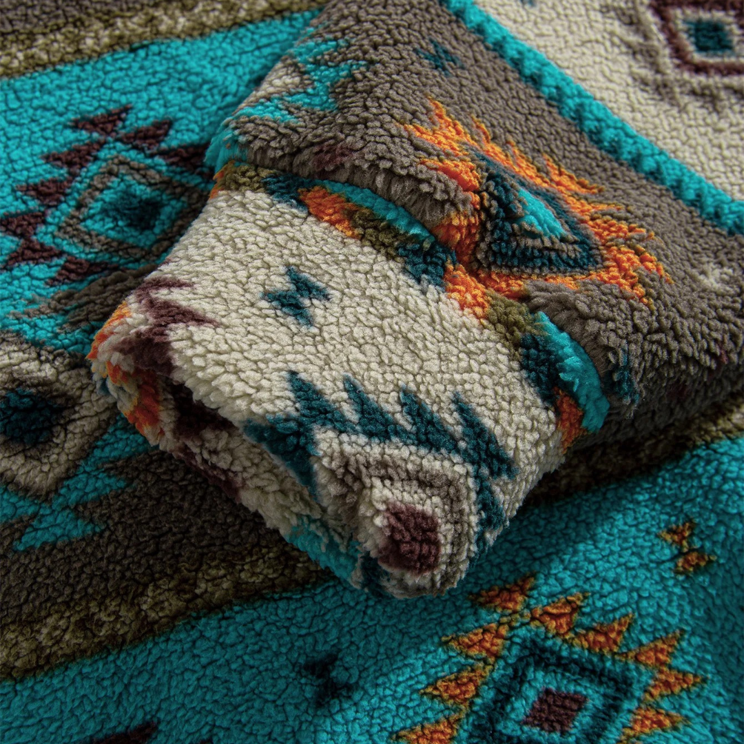 Half Zip Fleece Printed Sweatshirt – CanyonTribe Pullover