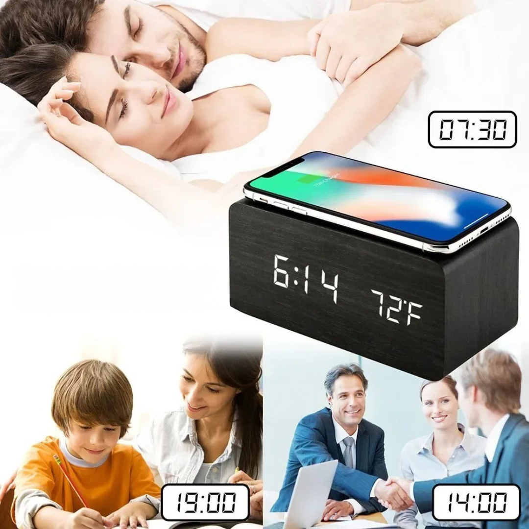 Nordspur | Lumnora Digital LED Wooden Alarm Clock