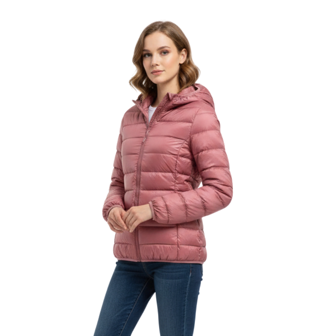 Waterproof Puffer Jacket with Hood – Windproof Winter Coat