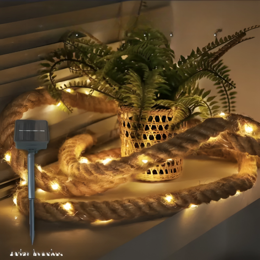 LED Rope Solar String – RetroGlow Waterproof Outdoor Light 5m/10m