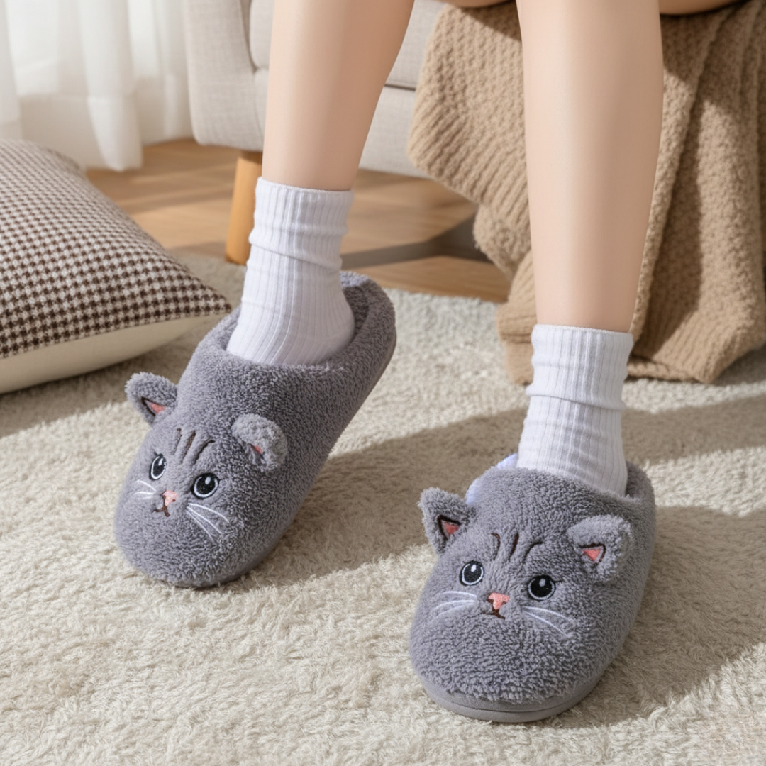 Slipper – CozyWhisker Cat Face Indoor Slippers