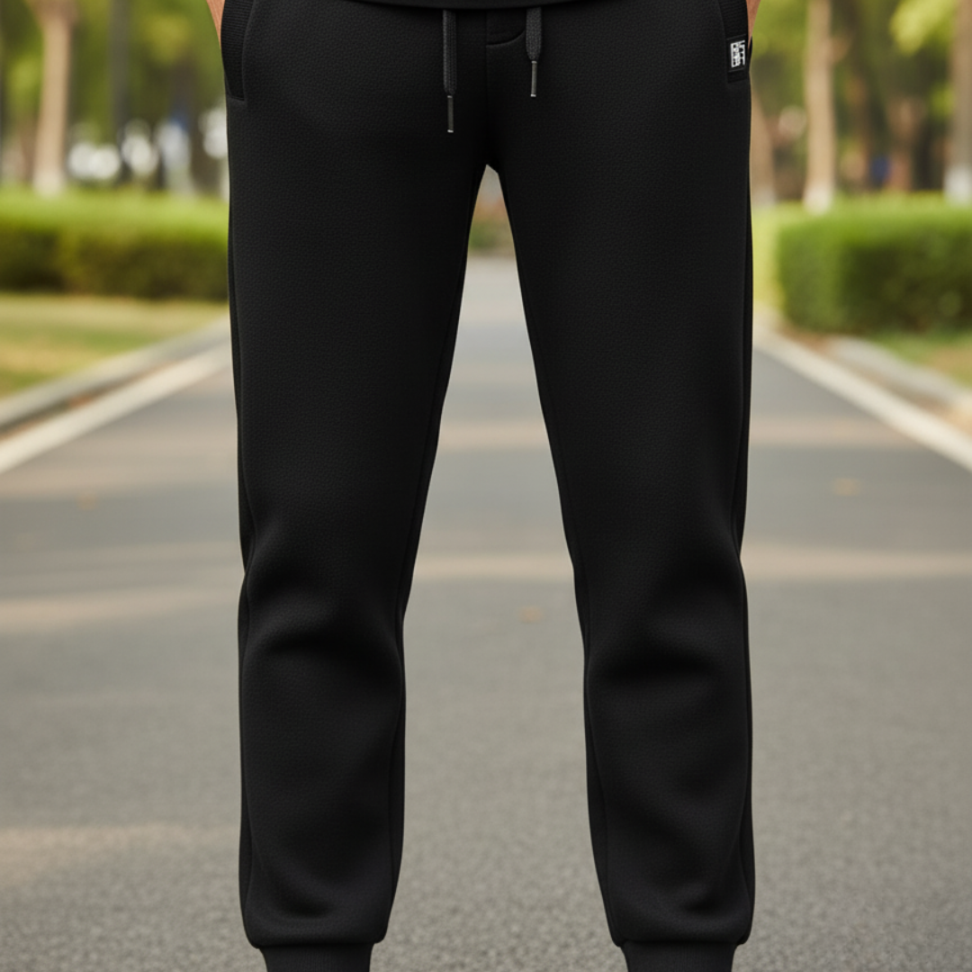 Fleece Joggers for Men – NordicTherm Plus-Size Winter Trousers