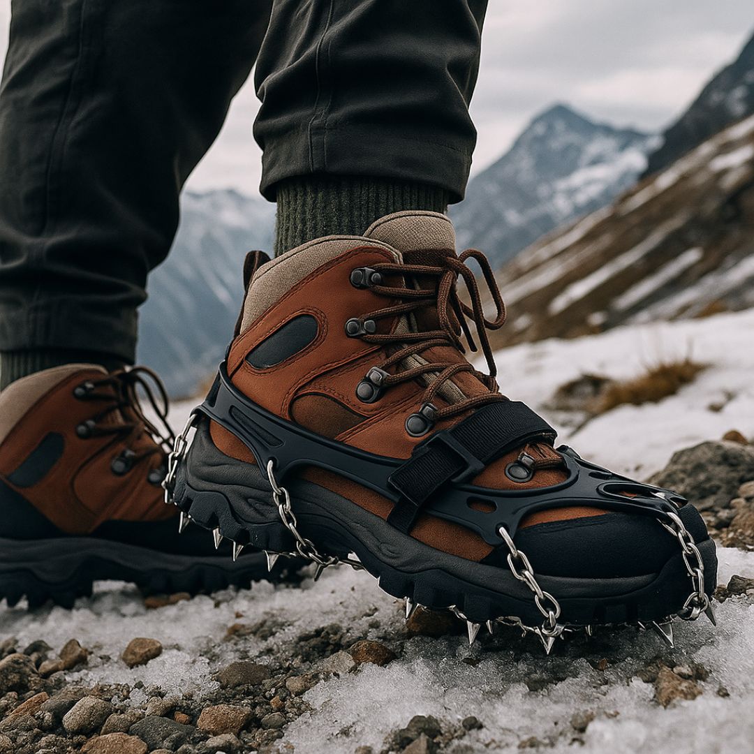 Anti-Slip Shoe Spikes – GripStark 19-Spikes Crampons