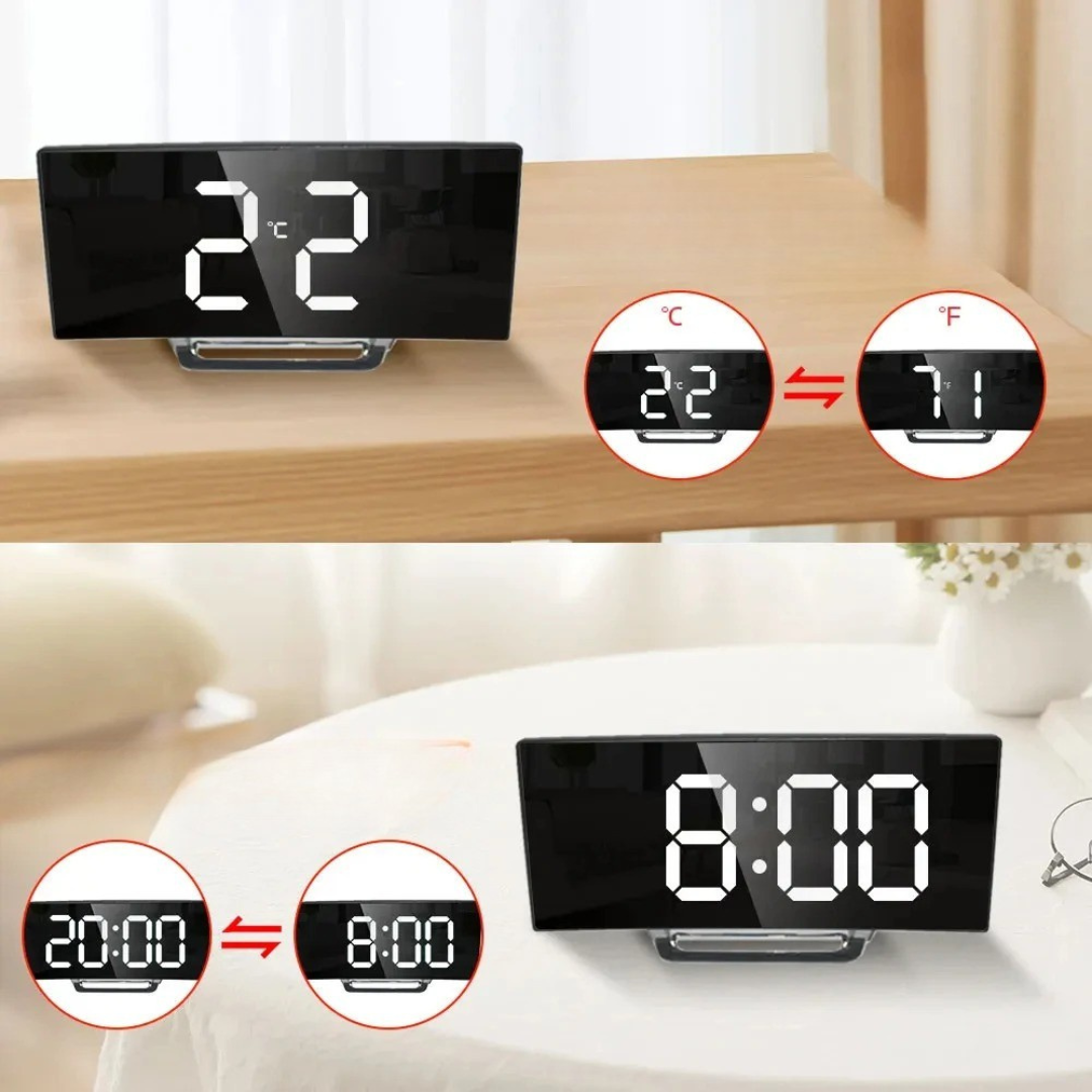 Nordspur | Lumori Mirror Finish LED Clock