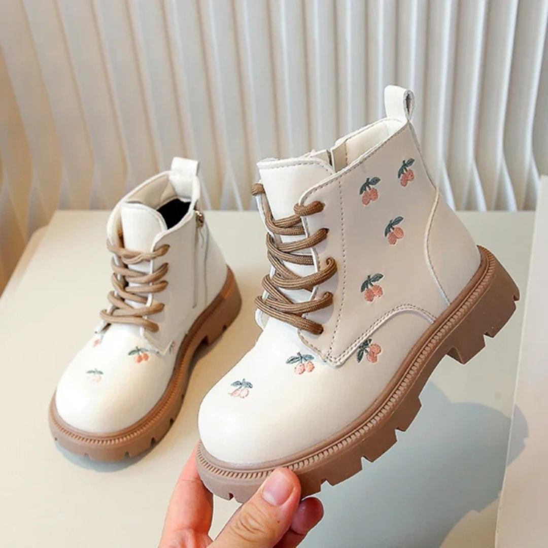 Baby Girl Ankle Shoes – BloomSteps Embroidered Children's Boots
