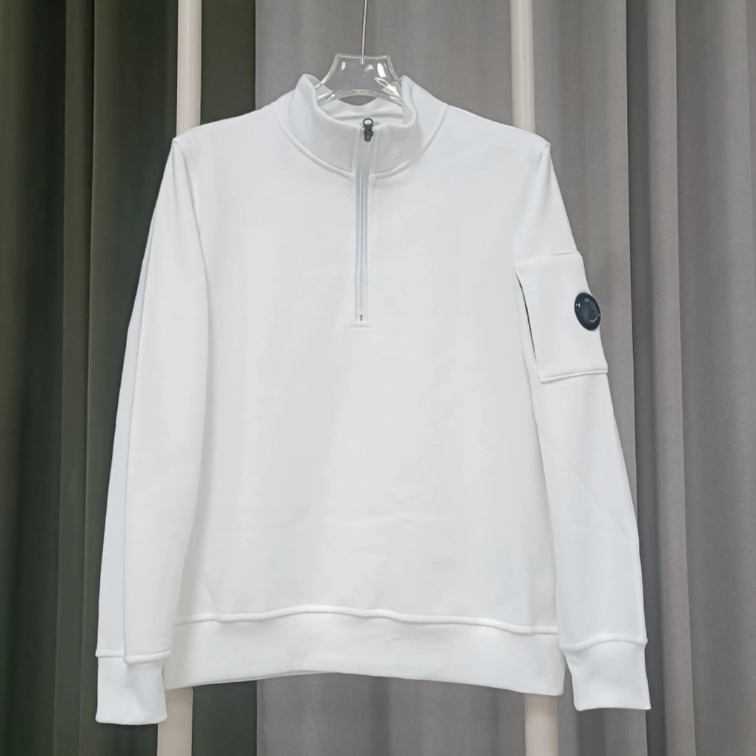 Half Zip Fleece Hoodie with Pocket Detail – MetroForm Pullover