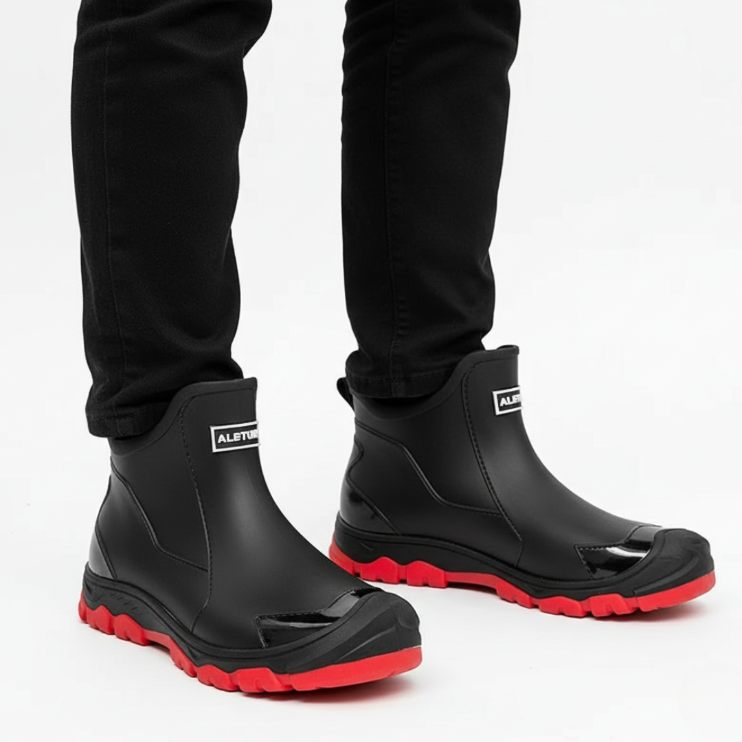 Rain Boots for Men – StormTrek Ankle-High Waterproof Work Boots