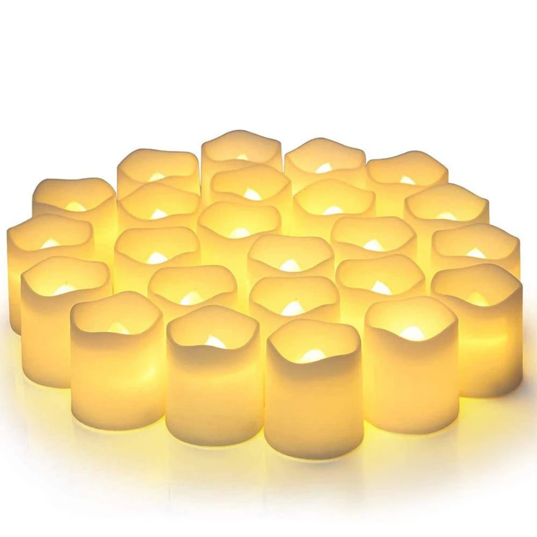 LED Flameless Candle Set – GlowLume 24-Piece Tea Lights