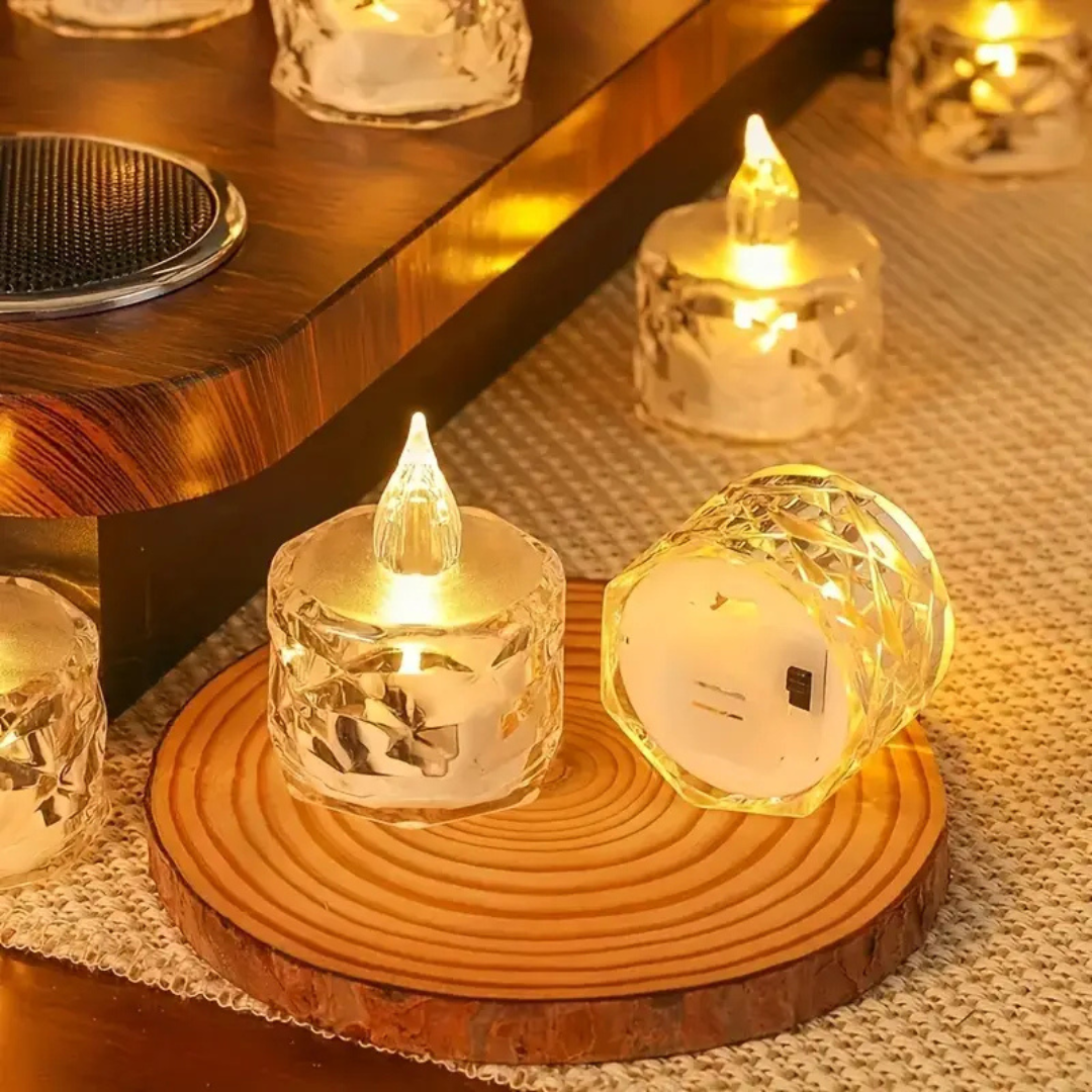 LED Flameless Crystal Candle – GlowLume Set