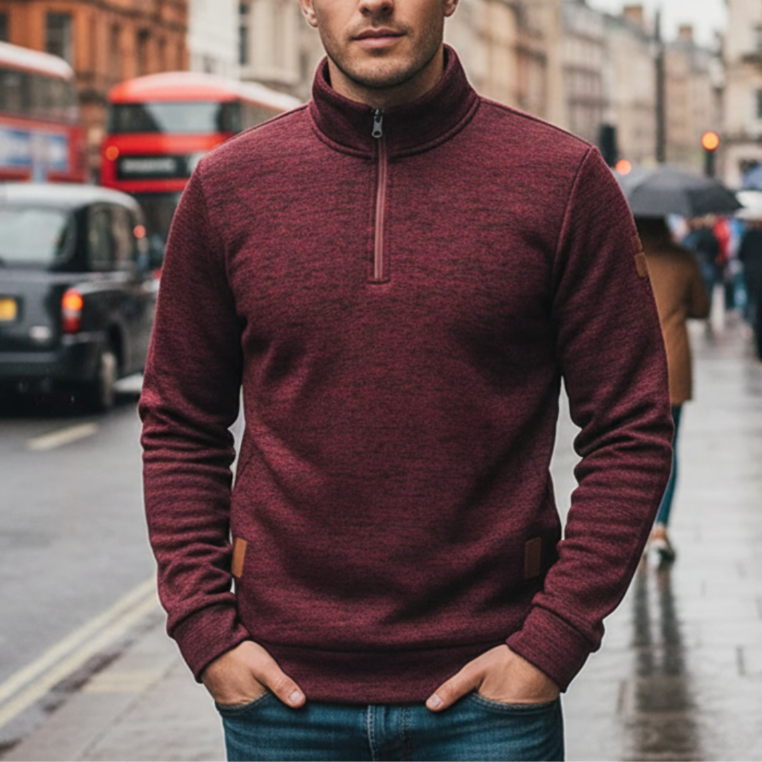 Half Zip Fleece for Men – NordicWool Pullover