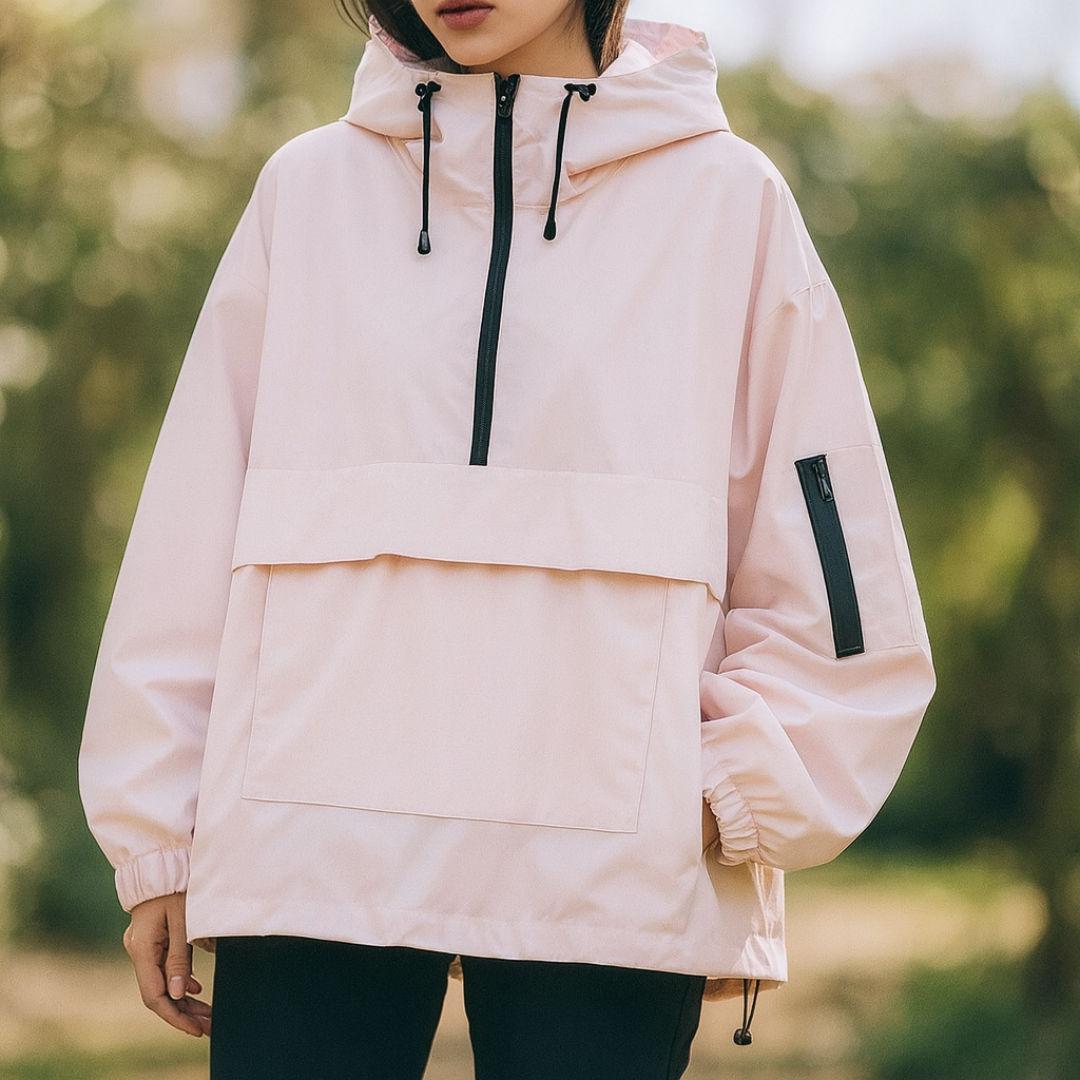 Waterproof All-Weather Coat with Hood & Front Pocket – StormShield Parka