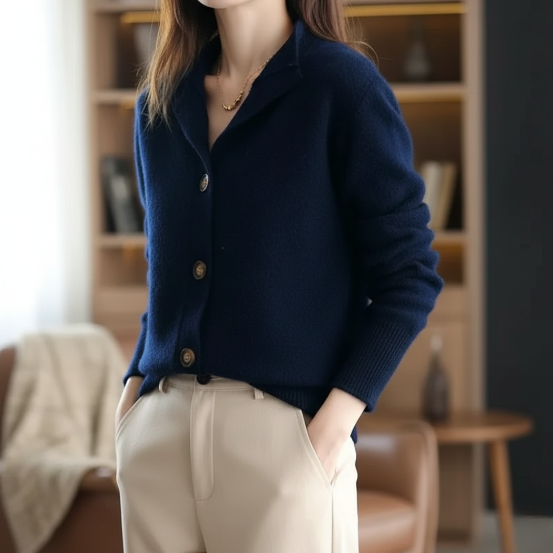 Merino Wool Button Sweater – Arlina Vest