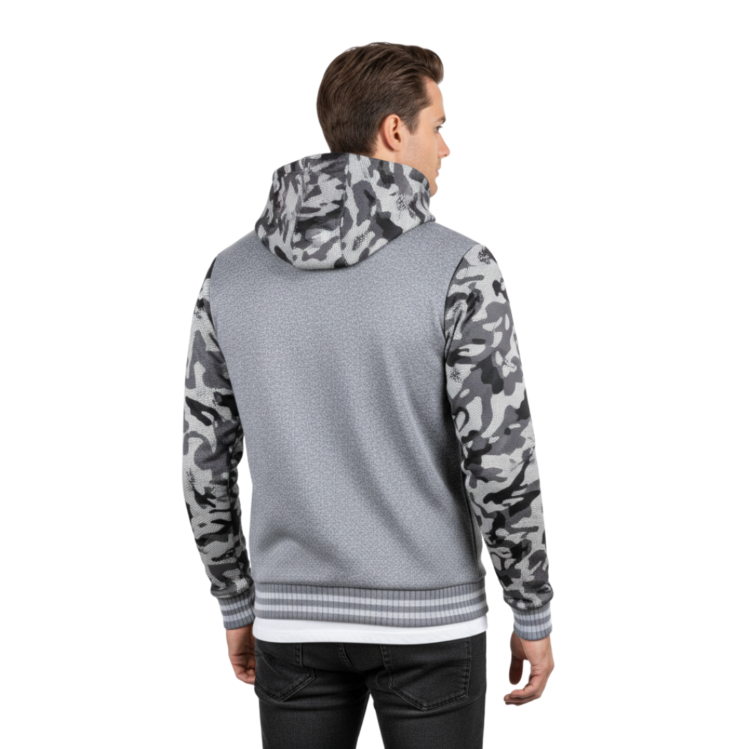 Men’s Wool-Lined Fleece Jacket – Warm Hooded Winter Zip-Up