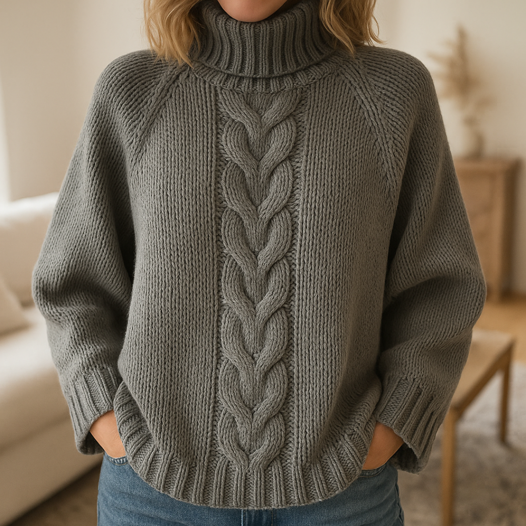 Sweater with Chunky Knit & Oversized Fit – Pamella CableVest
