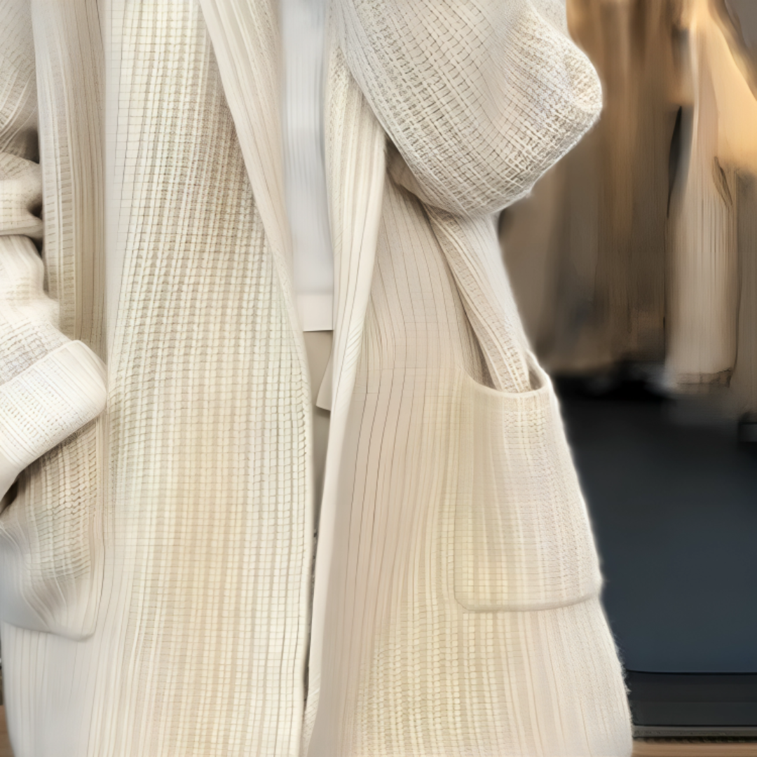 Knitted Wool Sweater Cardigan with Pockets – Kiandra Vest