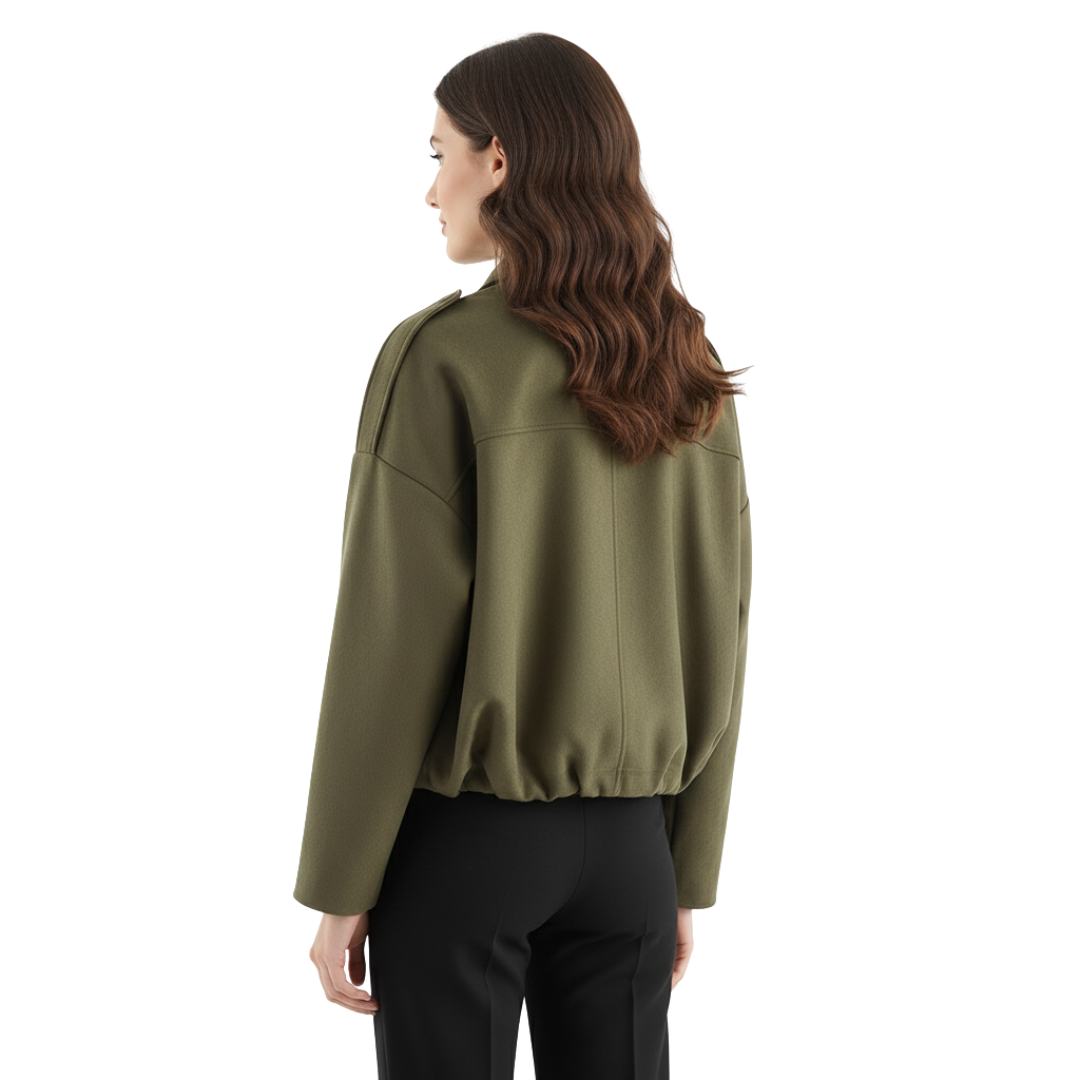 Women’s Oversized Zip-Up Jacket – SoftFlow Urban Coat