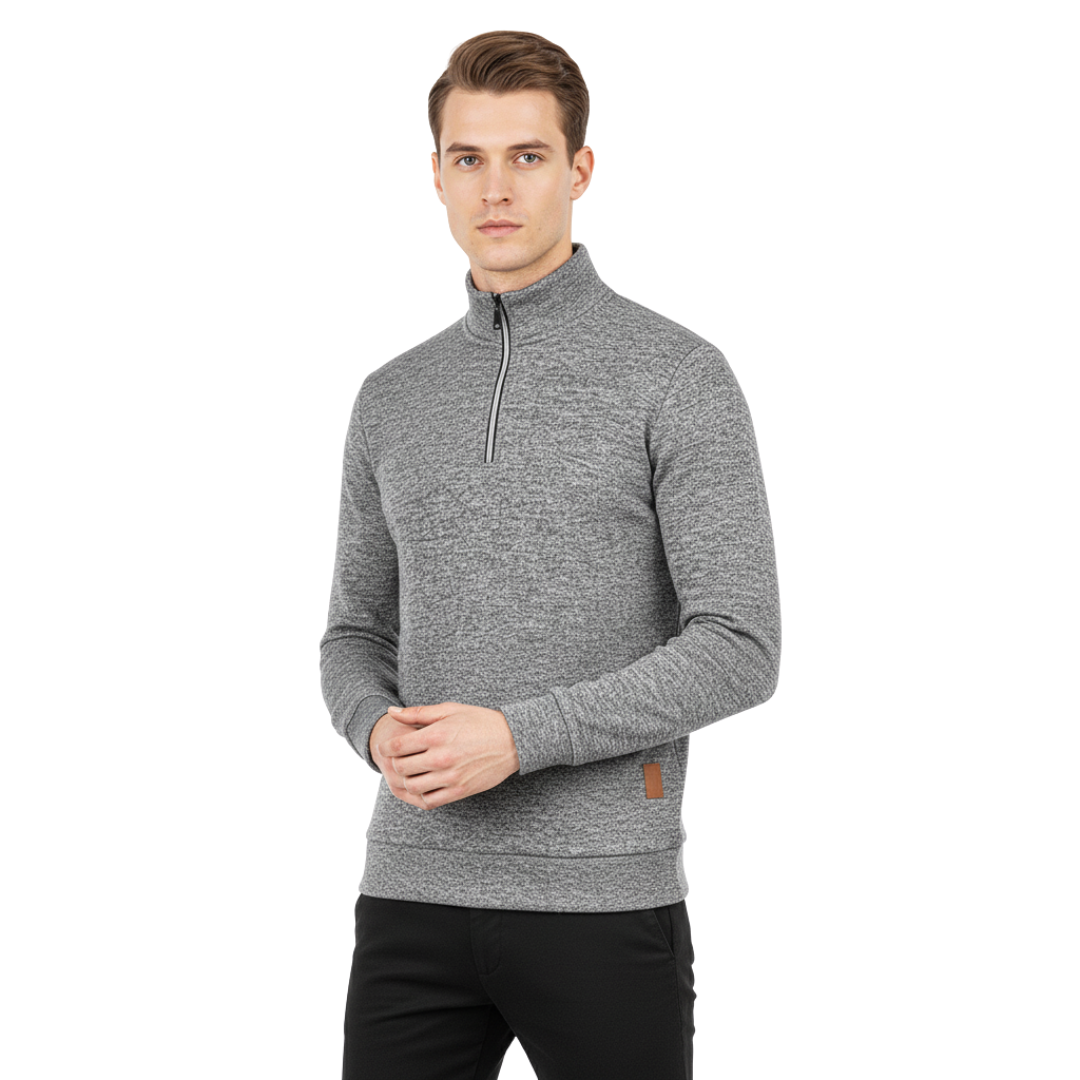 Men’s Half-Zip Wool-Blend Fleece Pullover
