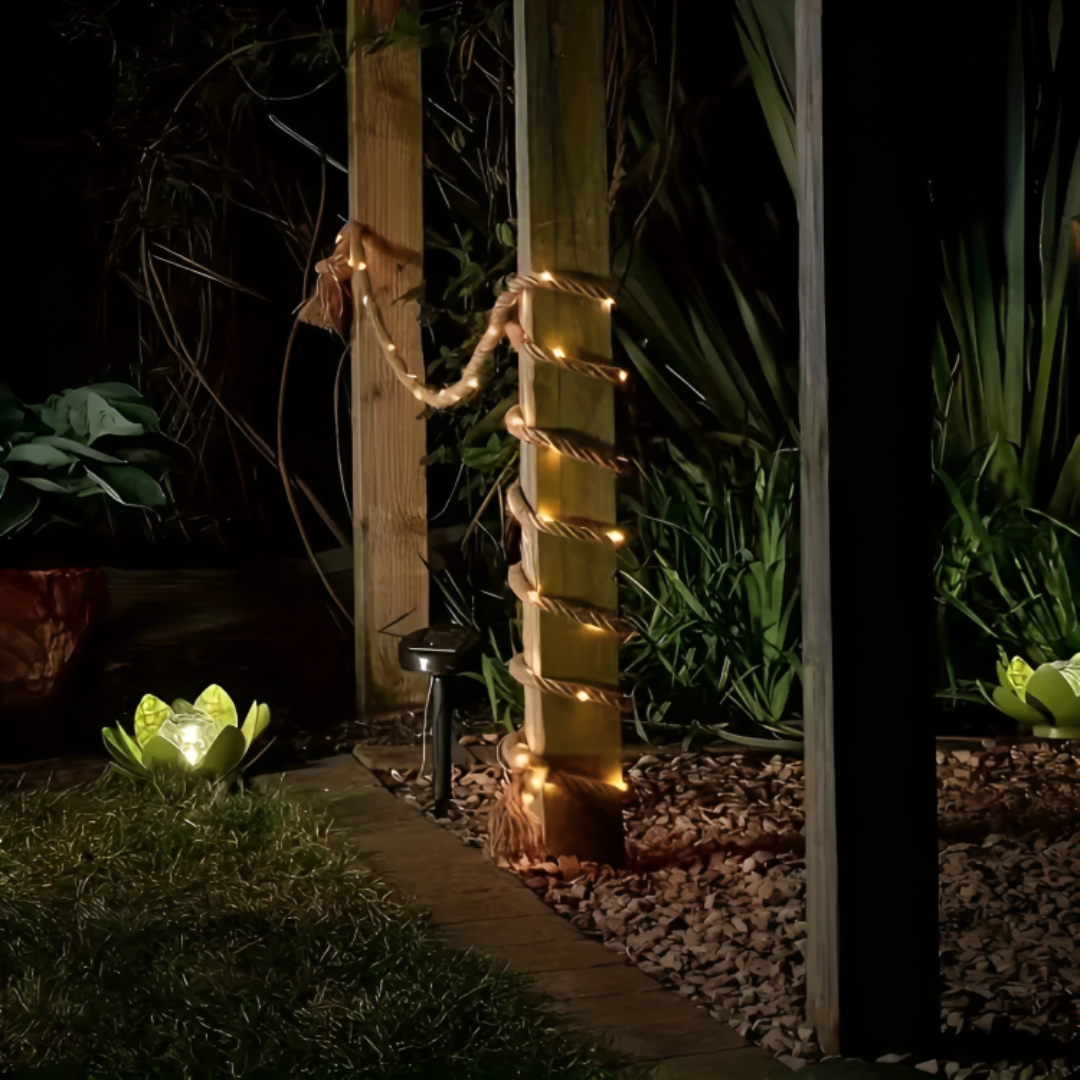 LED Rope Solar String – RetroGlow Waterproof Outdoor Light 5m/10m