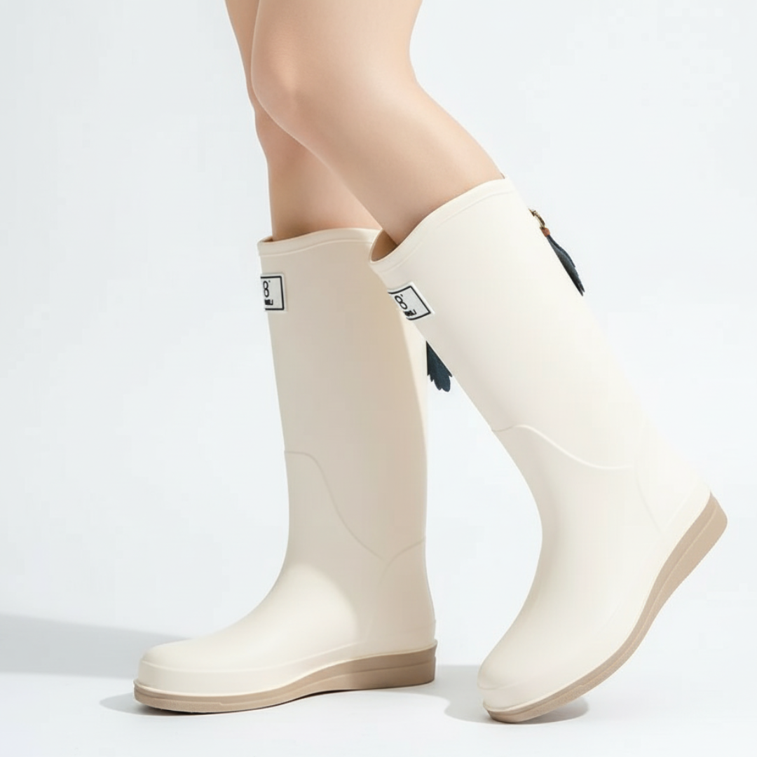 Rain Boots for Women Waterproof Mid-Calf Slip-On – StormTrek PVC Boots